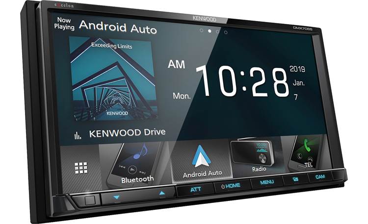 Kenwood car stereo with built-in amplifier